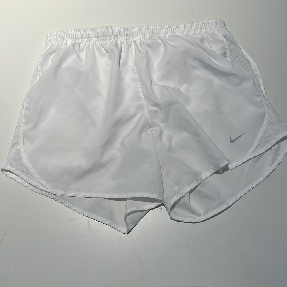 Nike girls white athletic shorts